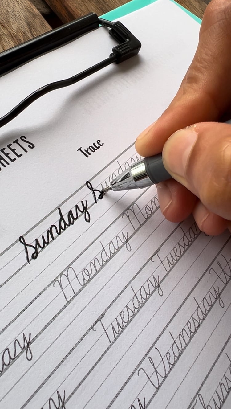 improving cursive handwriting worksheets