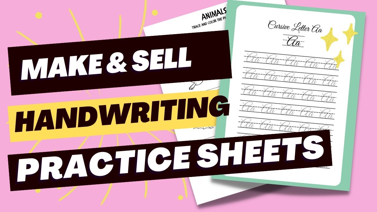 How To Make Handwriting Practice Sheets How To Make Cursive Handwriting Book Low Content Book Ideas YouTube
