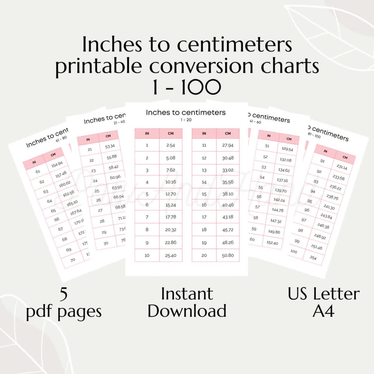 centimeters to inches chart printable centimeters to inches chart printable