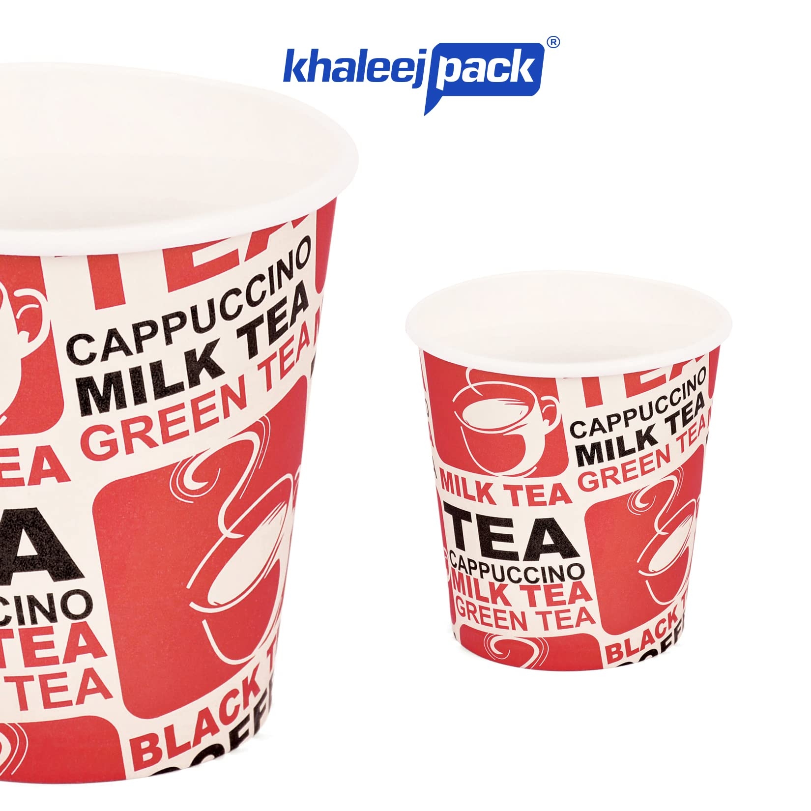 Khaleej Pack Coffee Cups Disposable Paper Cups 100 Cups 6 5 Ounces Paper Cups Printed Durable Thickened Hot And Cold Coffee Paper Cups Buy Online At Best Price In KSA 