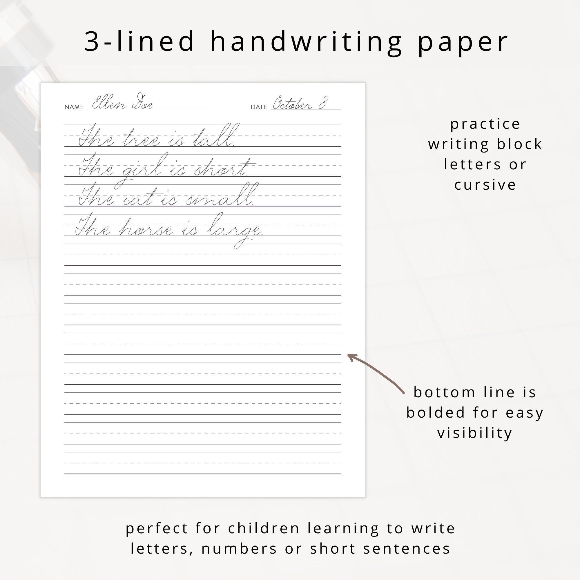 helen's handwriting worksheet