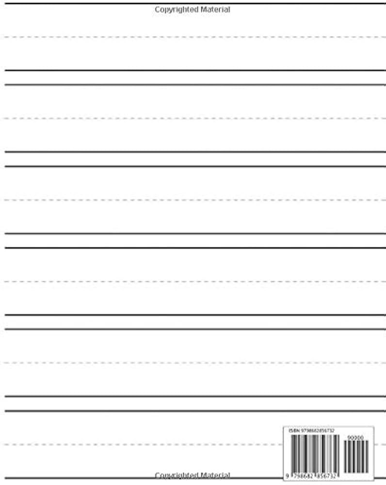 Kindergarten Writing Paper With Dotted Lines 150 Peges Blank Handwriting Practice Paper With Dotted Lines Large Lined Paper For Kindergarten Kindergarten Pre K And K 3 Students YS Toumi 9798682856732 Amazon Books
