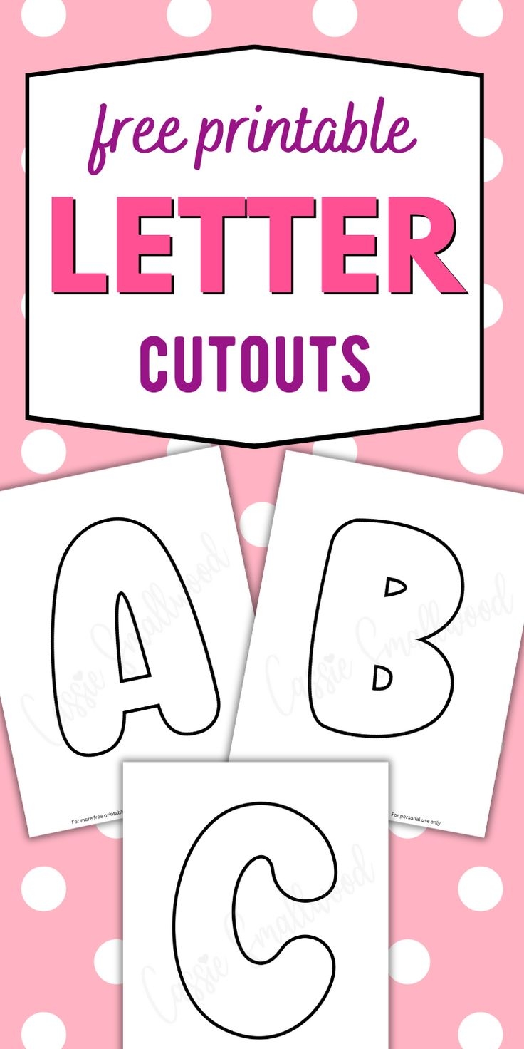 Large Alphabet Letters Free Printable