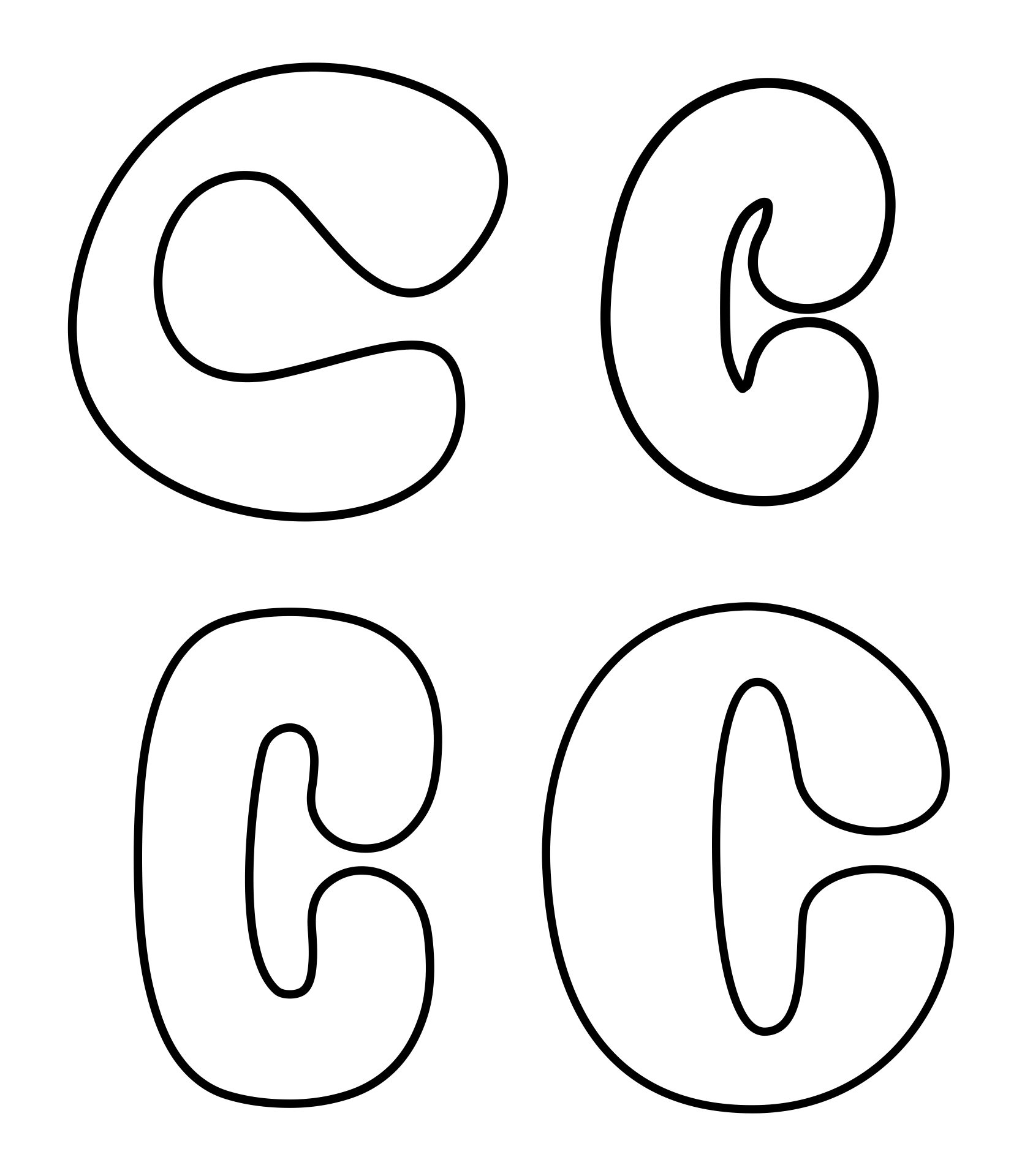 Large Bubble Letters 10 Free PDF Printables Printablee