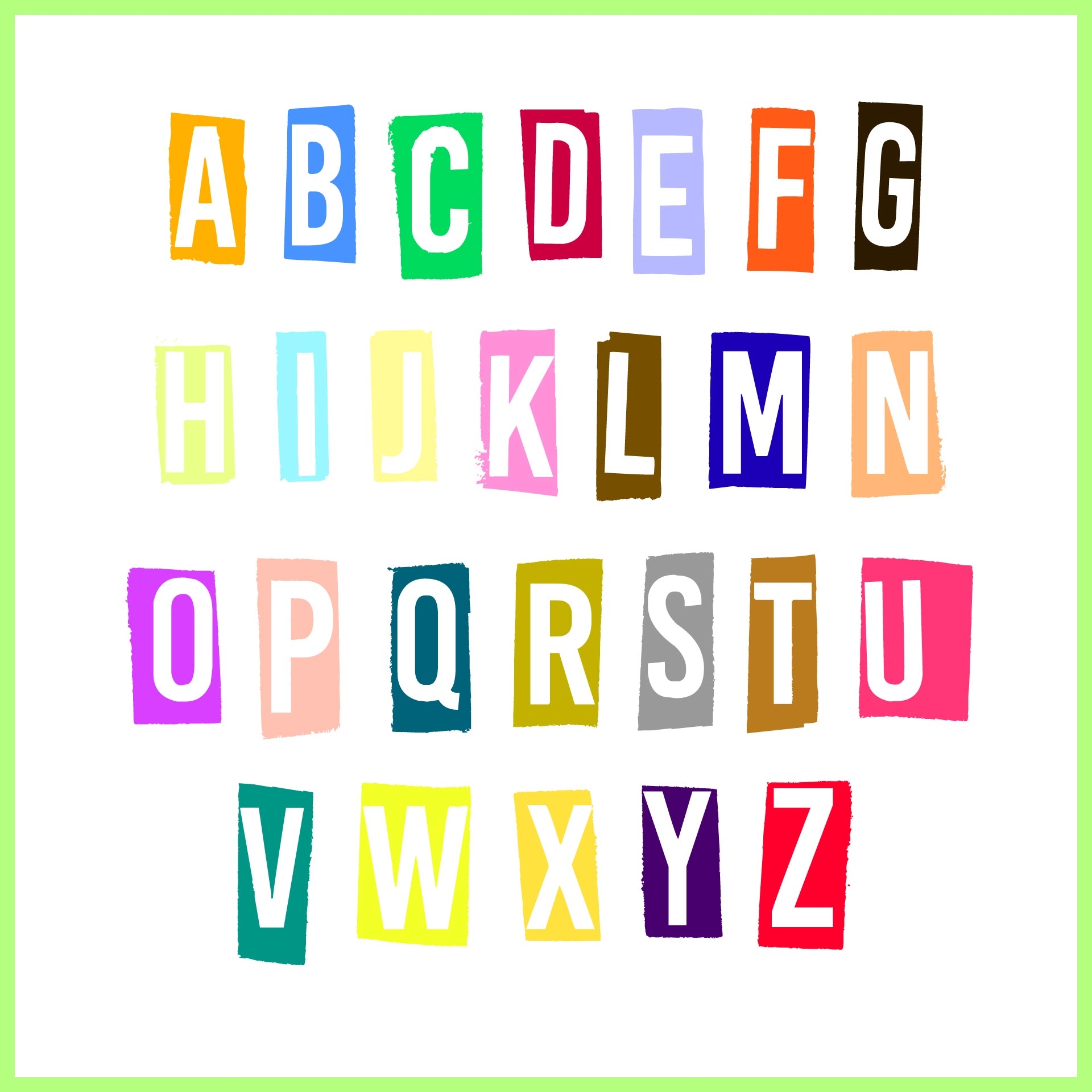 Large Colored Letters 10 Free PDF Printables Printablee