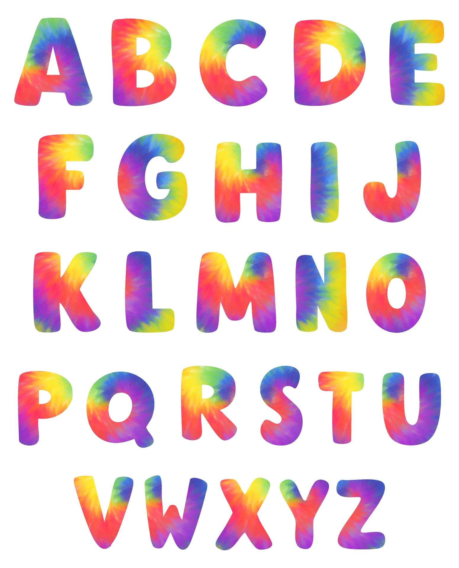 printable bubble letters in color