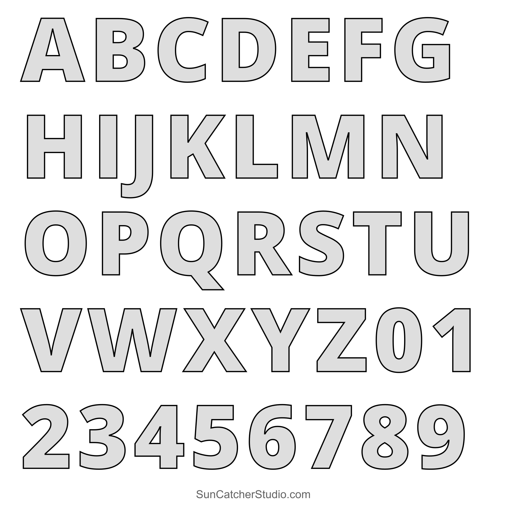 Large Letter Stencils Printable Alphabet Lettering Font Free Printables Lettering SVG Files Tools Apps