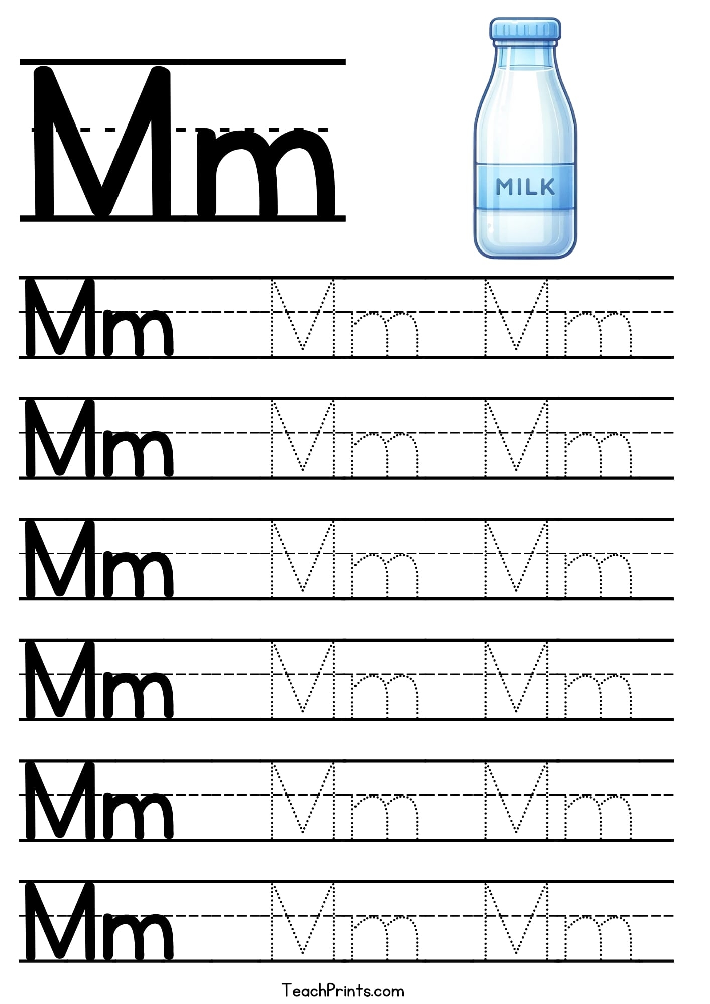 letter m handwriting worksheets