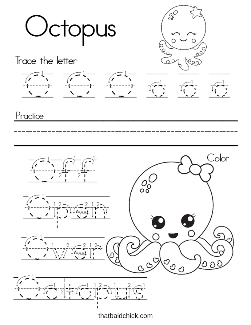 Letter O Alphabet Writing Practice