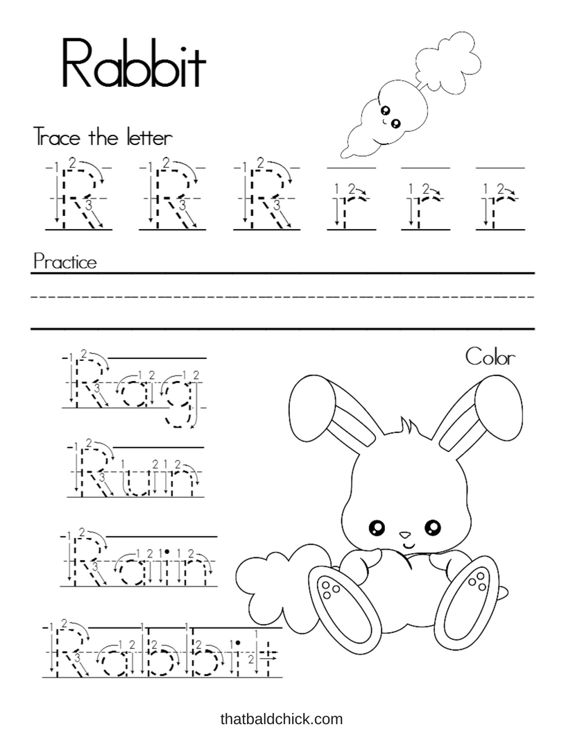 Letter R Alphabet Writing Practice