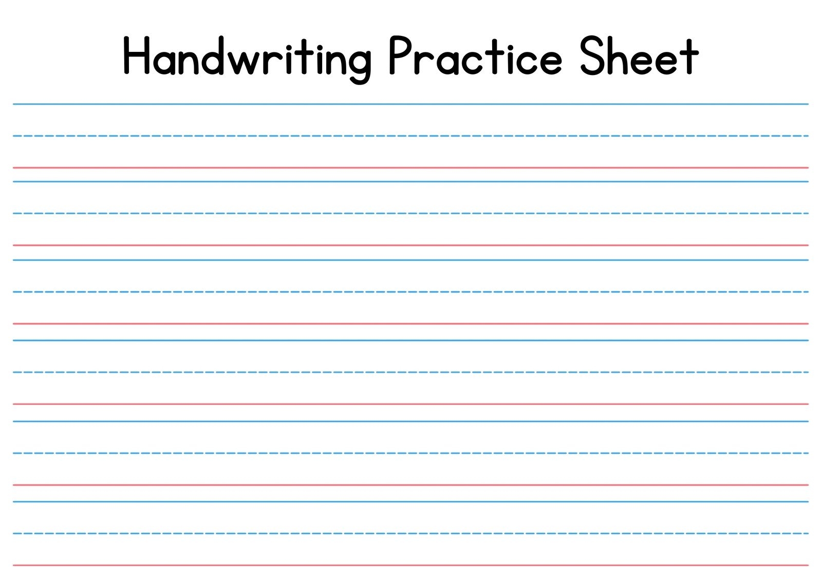 Lined Paper Aesthetic Handwriting Practice Worksheets Printable Handwriting Writing Paper