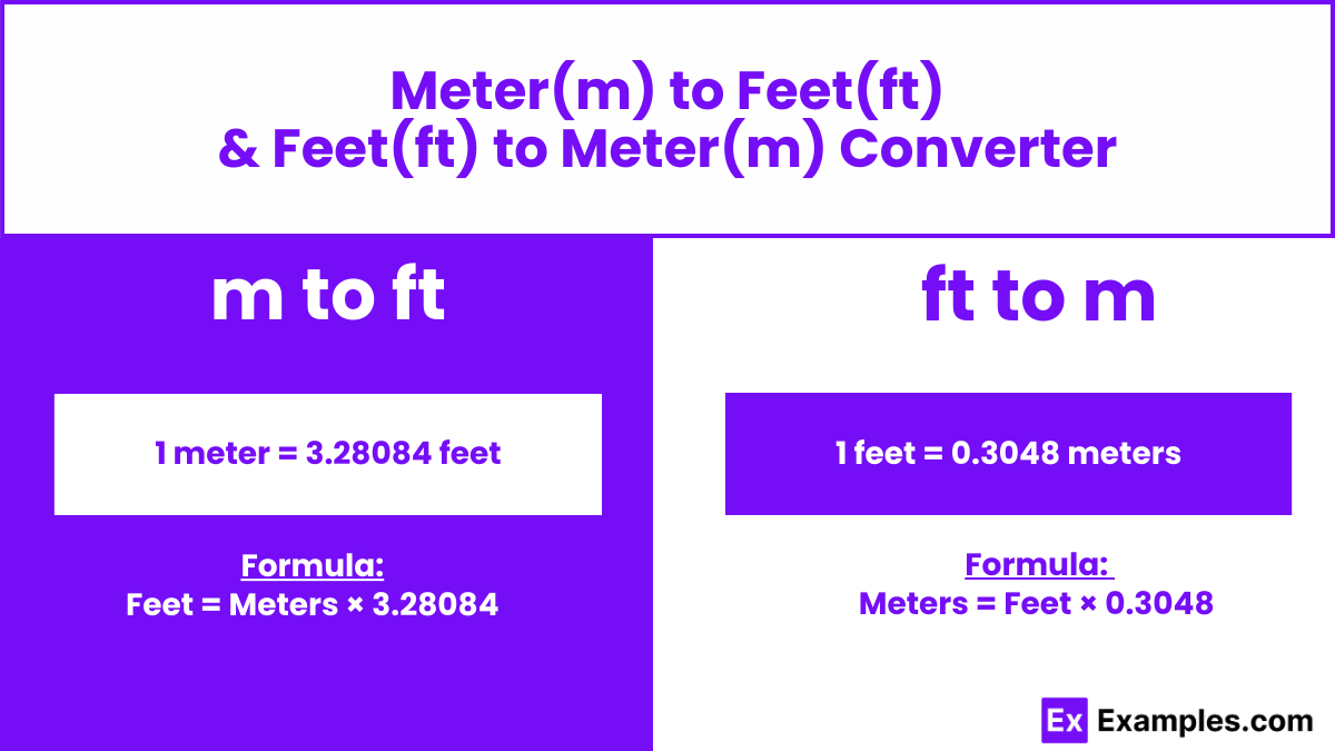 ft to meters chart