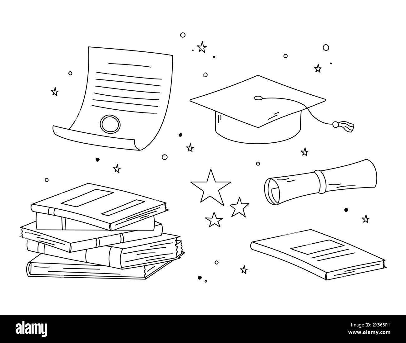 Mortarboard And Diploma Black And White Stock Photos Images Alamy