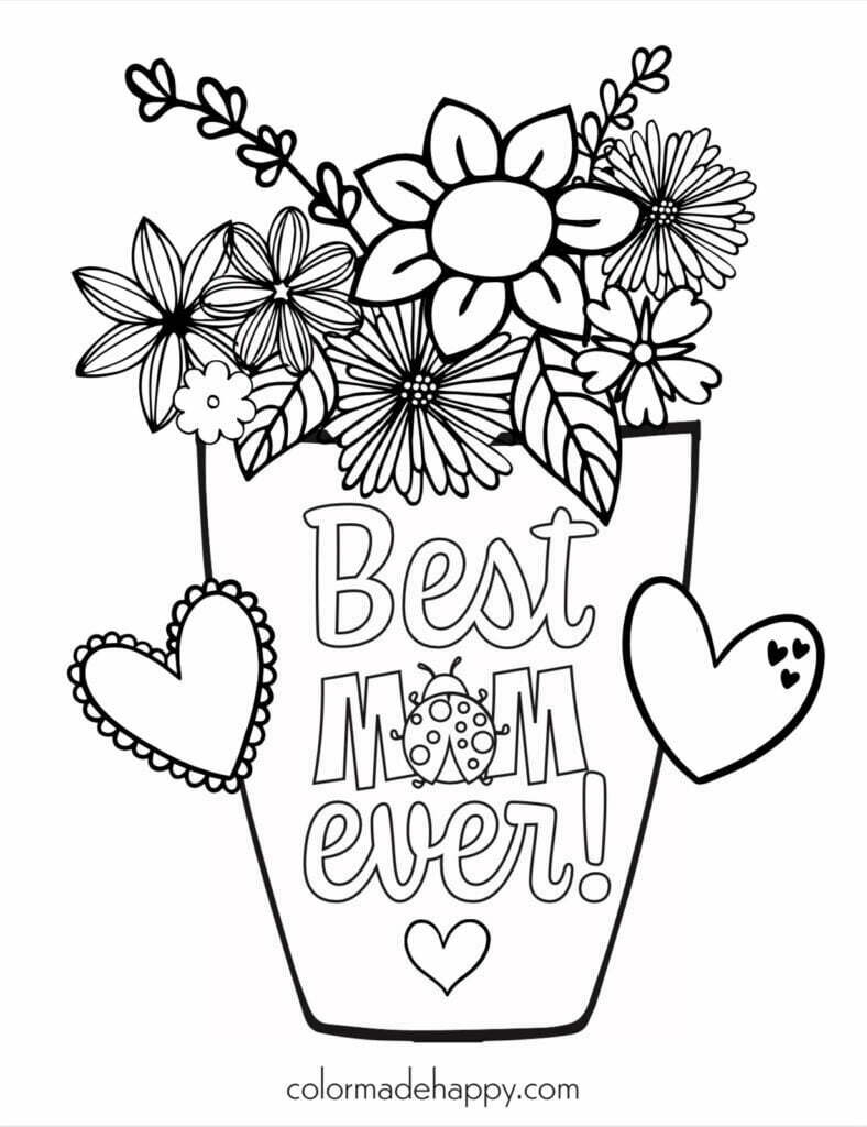 Mother’s Day Coloring Page
