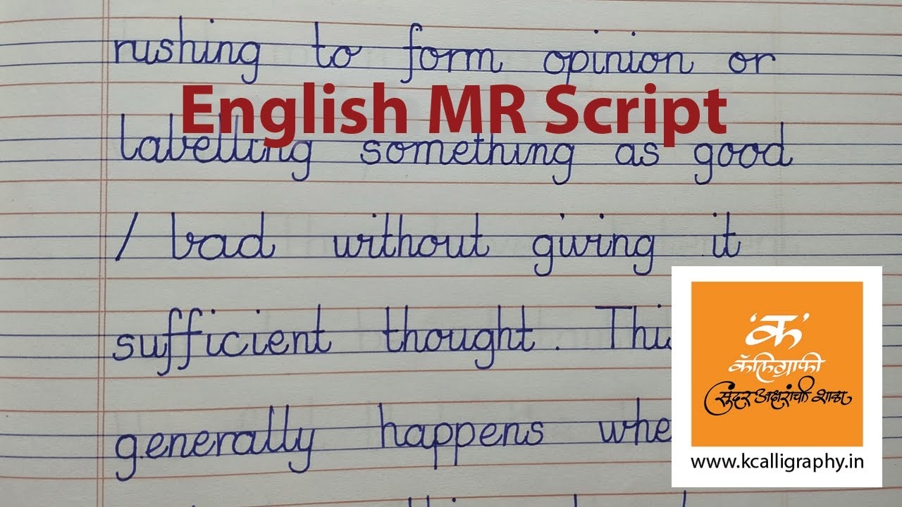 MR Script Handwriting Marion Richardson MR Script Neat And Clean Handwriting KCalligraphy YouTube