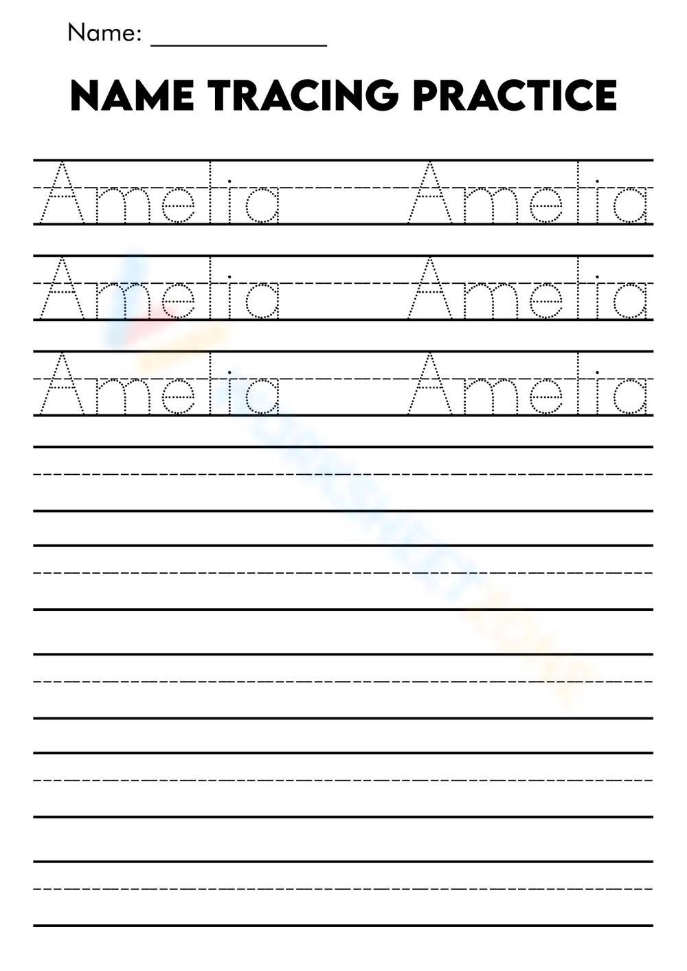 Name Tracing Worksheets Printable Name Tracing Worksheets Printable