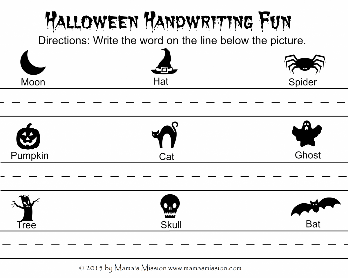 Not So Scary Halloween Printables Count Write And Match