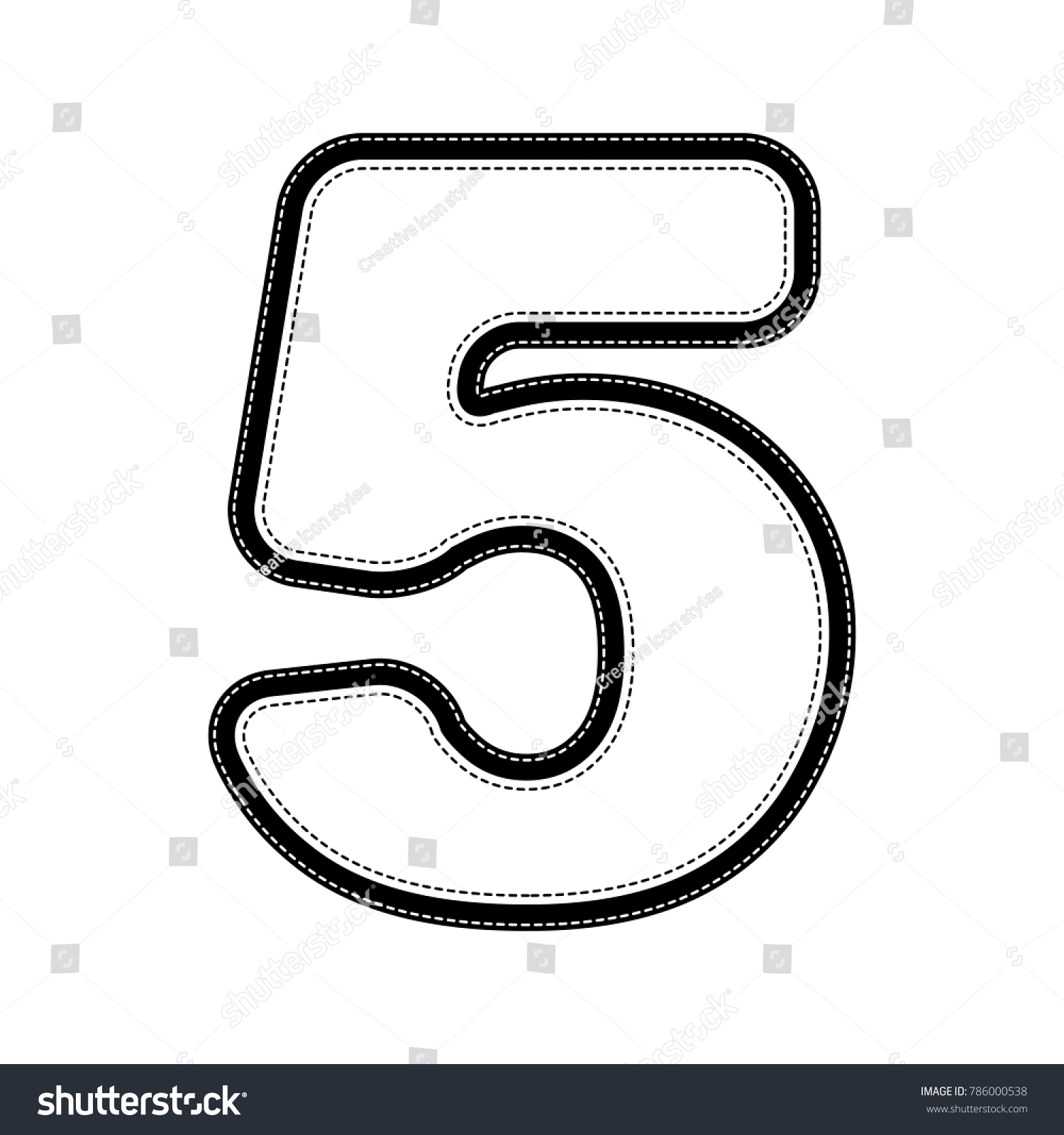 Number 5 Sign Design Template Element Stock Vector Royalty Free 786000538 Shutterstock