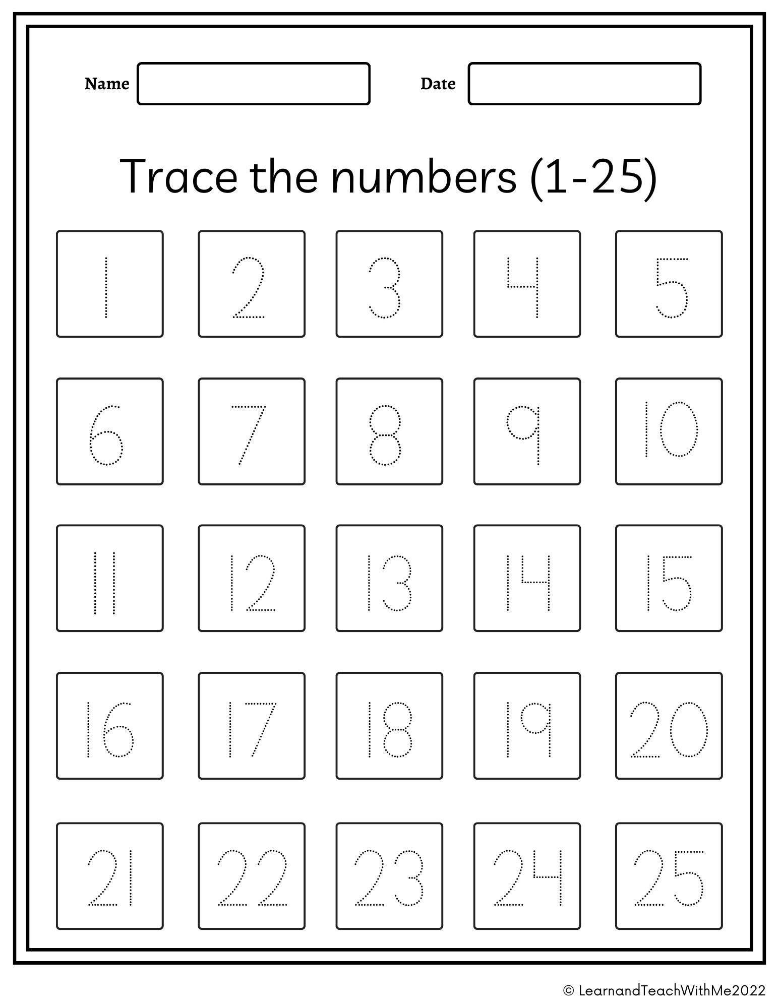 handwriting numbers worksheets