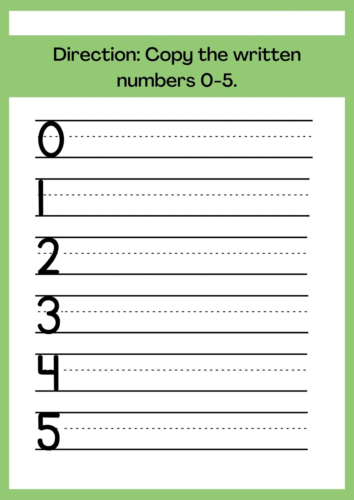 copy handwriting worksheet