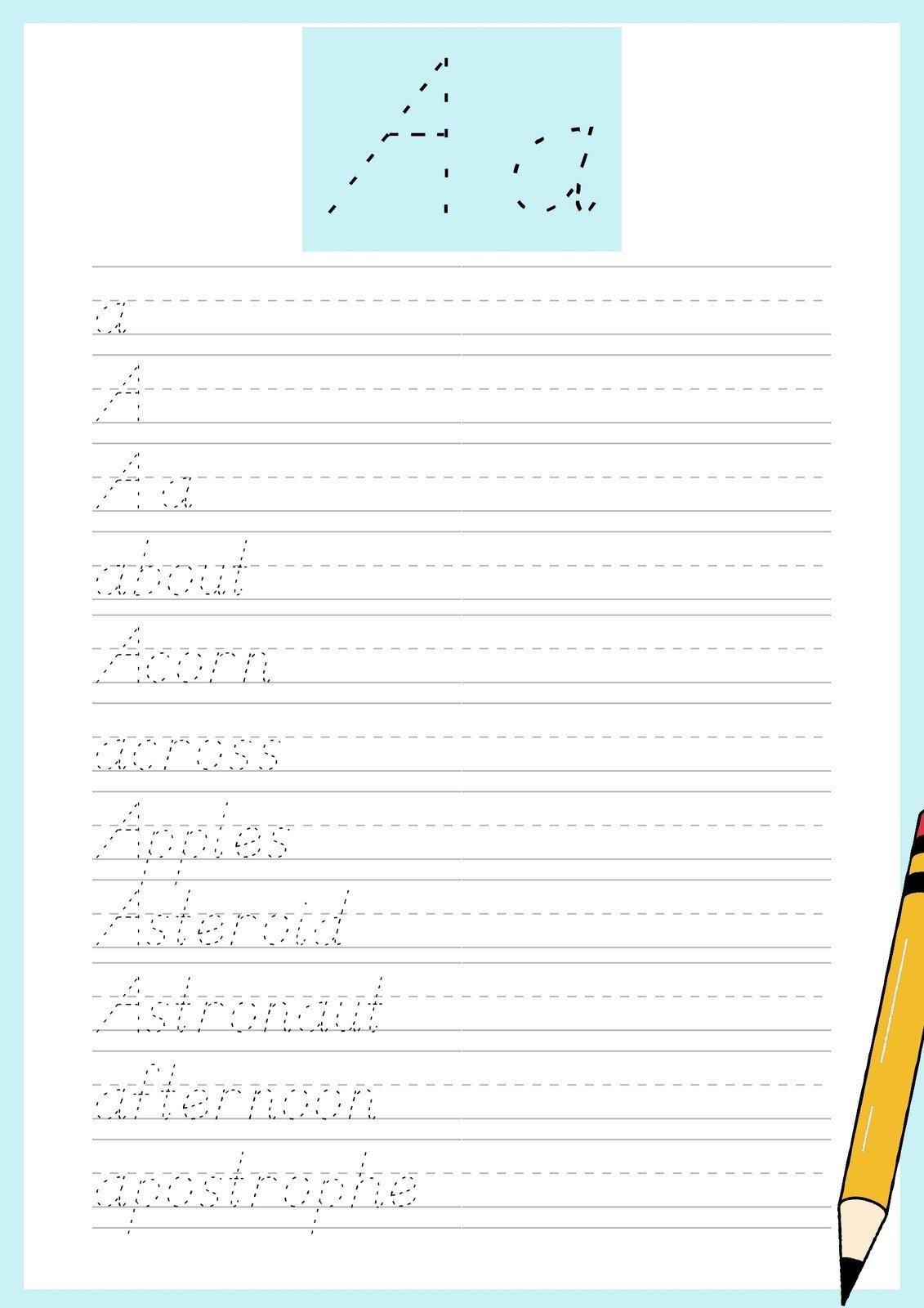 Page 2 Free Custom Printable Handwriting Worksheet Templates Canva