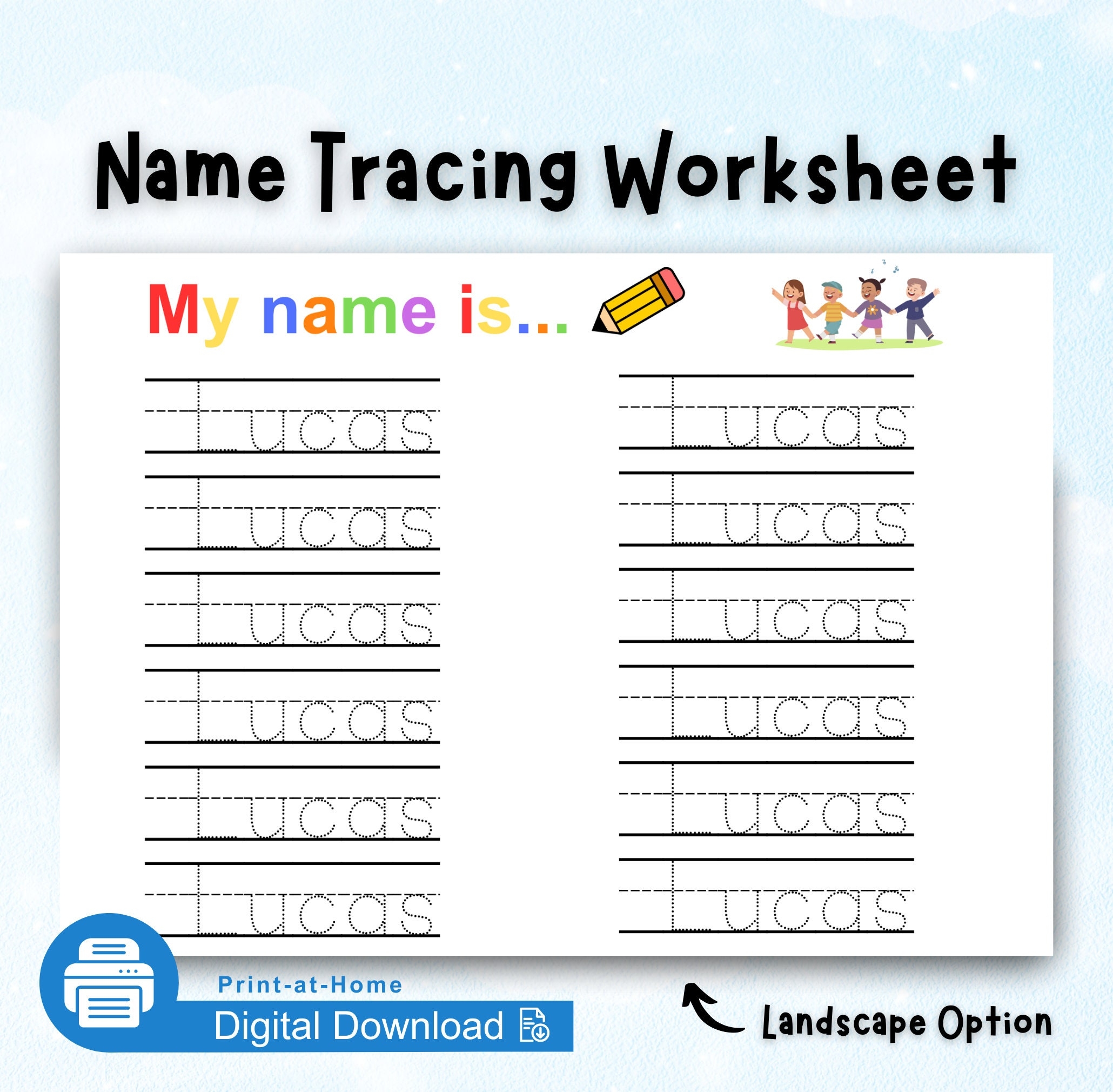 handwriting worksheets name