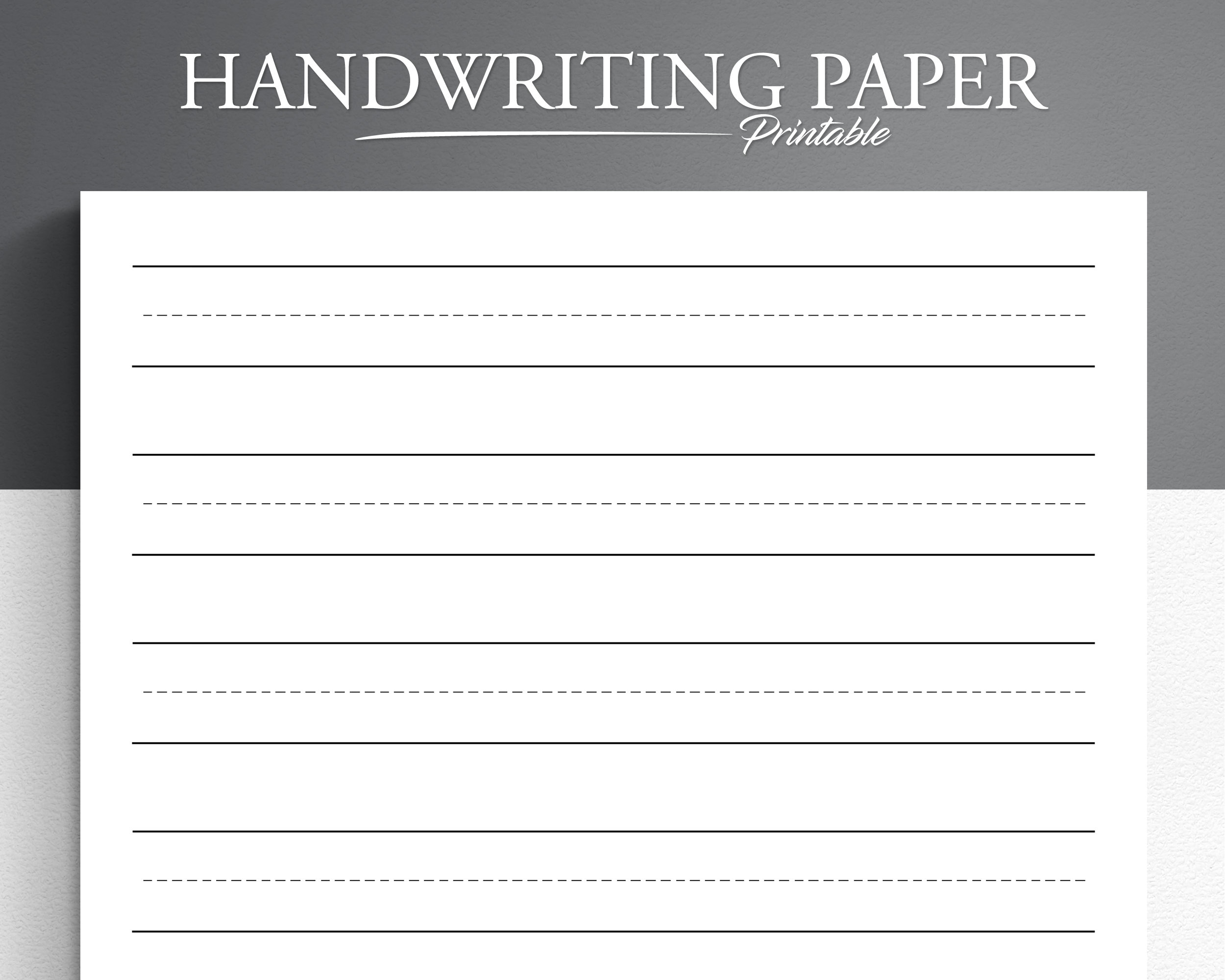Practice Writing Paper Handwriting Paper Penmanship Paper Writing Practice Paper Handwriting Sheet Etsy Norway