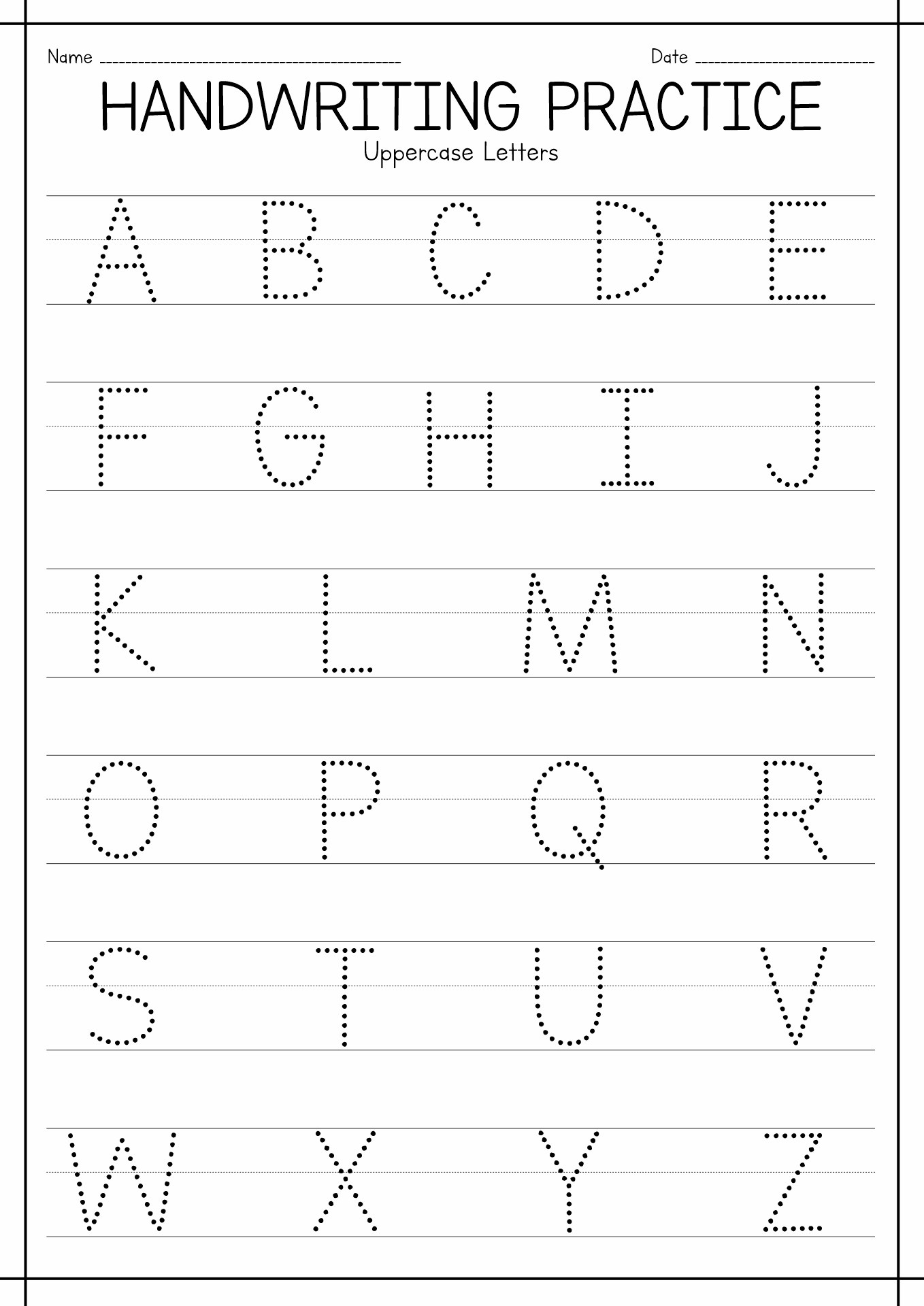 Preschool Handwriting Worksheet FREE Printable Lansdowne Life Worksheets Library