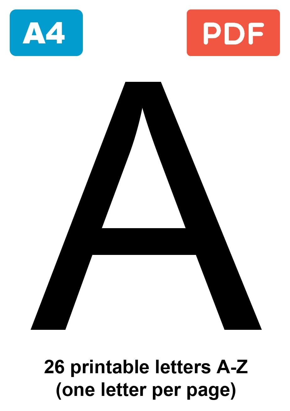 large alphabet letters printable