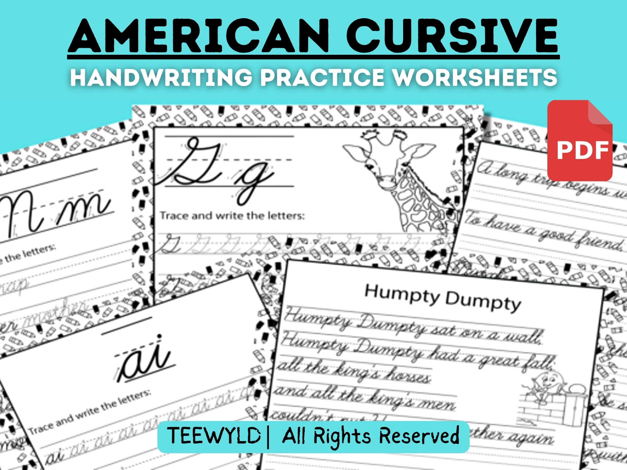 american cursive handwriting worksheets