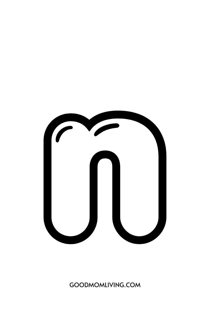 Printable Bubble Letter N Bubble Letters Alphabet