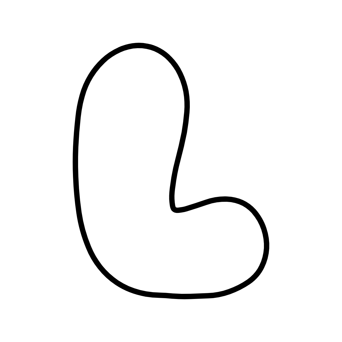 printable bubble letters l