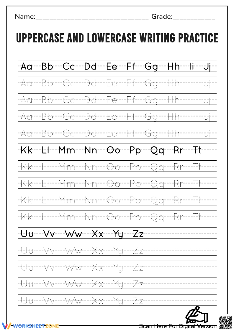 1st grade handwriting worksheets pdf