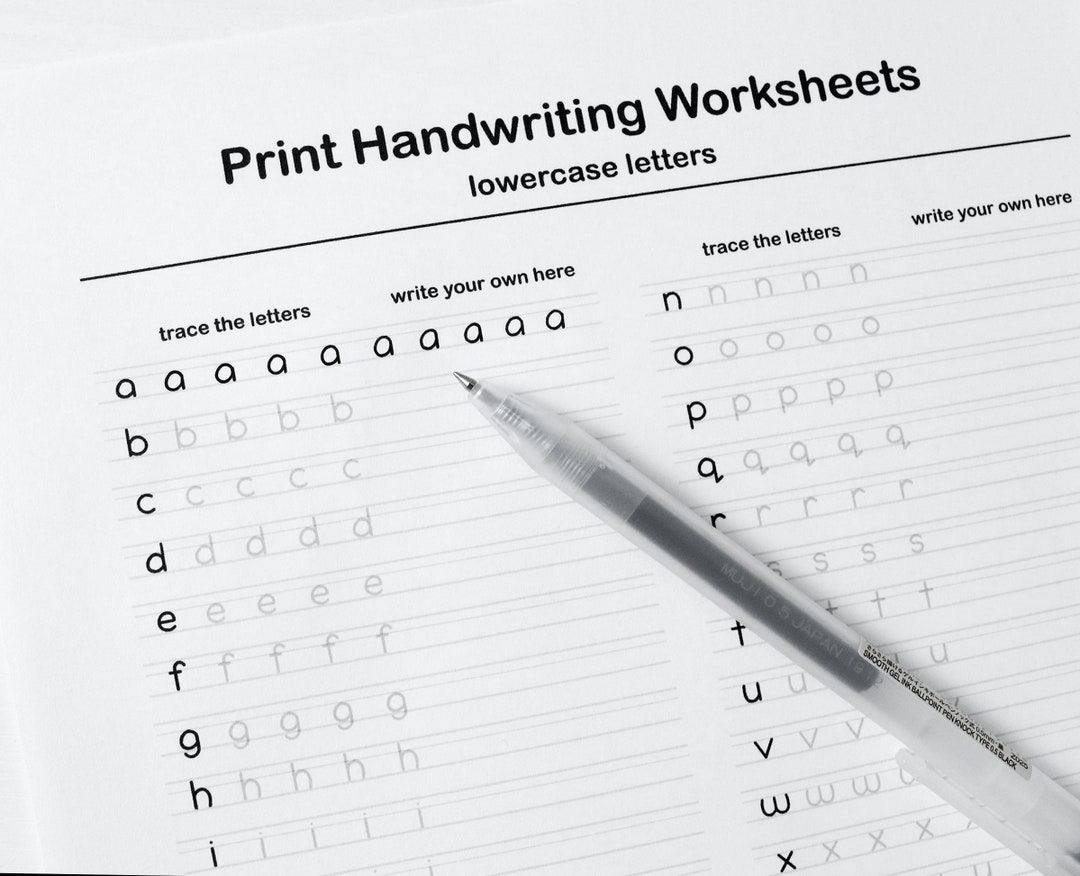Printable Handwriting Worksheets 5 Pages letters Words And Sentences For Middle School Kids And Up Adults PDF File Only Etsy Printable Handwriting Worksheets 5 Pages letters Words And Sentences For Middle School Kids And Up Adults PDF File Only Etsy