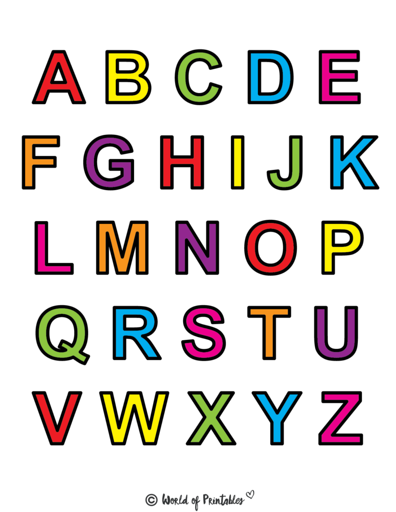 Printable Letters Alphabet Letters World Of Printables