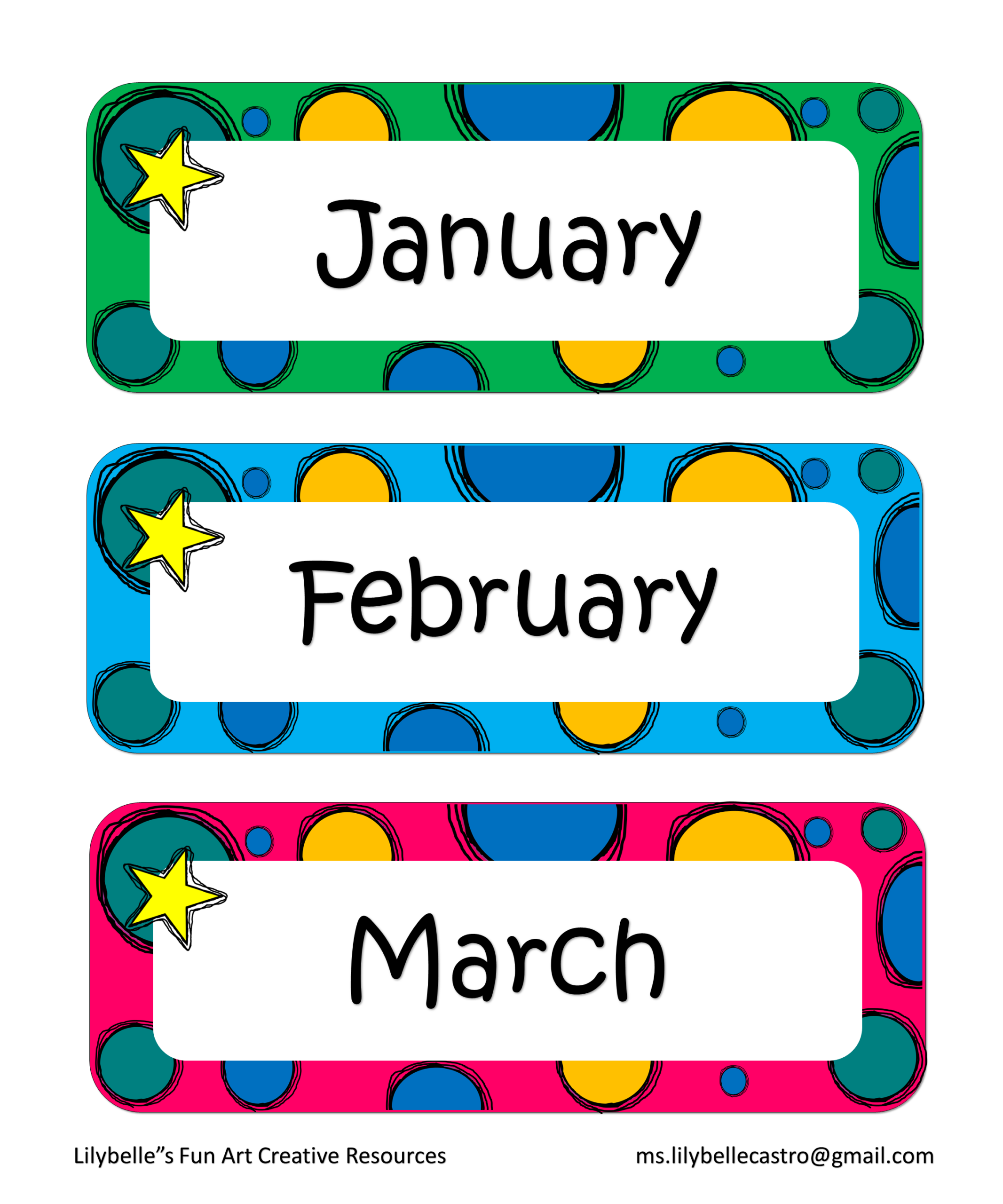 Printable Months The Year Months Of The Year Classroom Wall Decor Printable Teaching