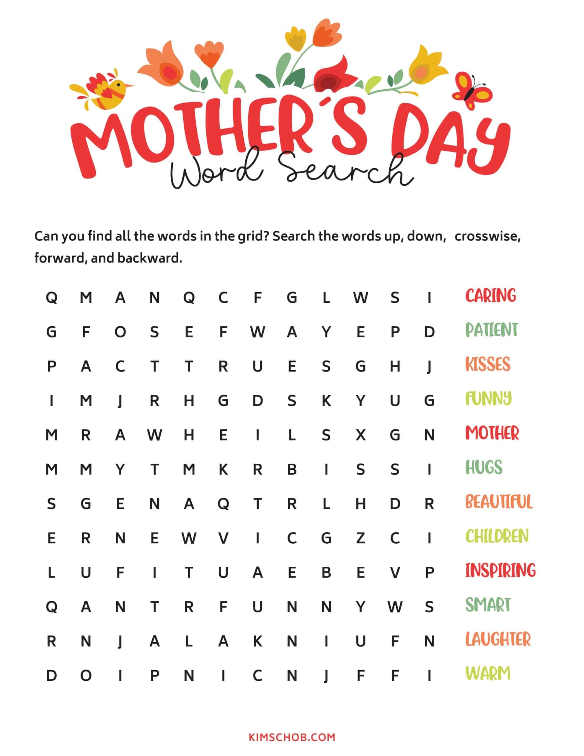 Printable Mother s Day Games Kim Schob