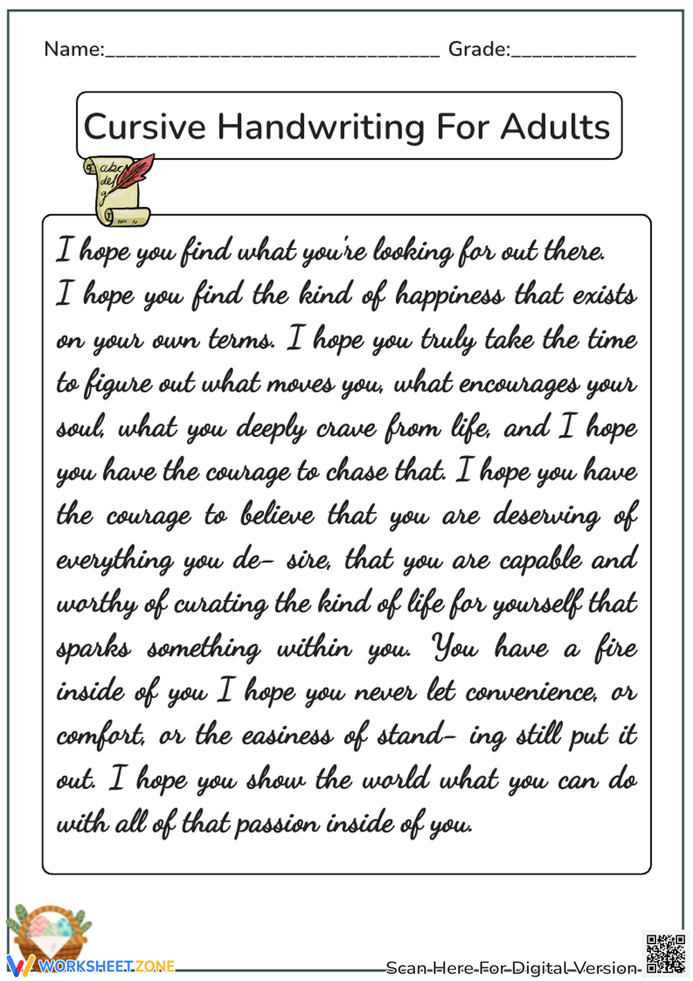 Printable Paragraph Worksheets