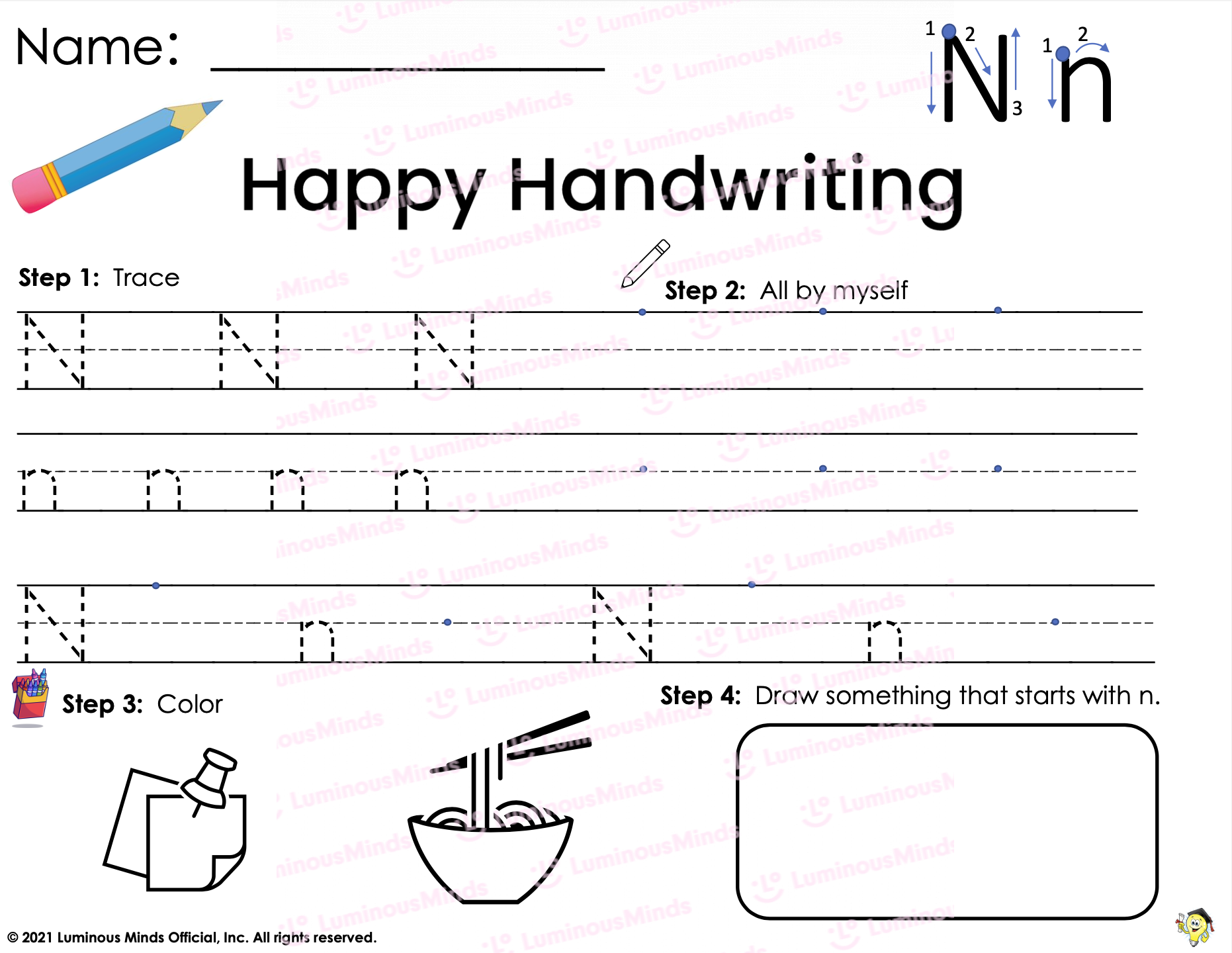 Reading Comprehension Worksheets Happy Handwriting N