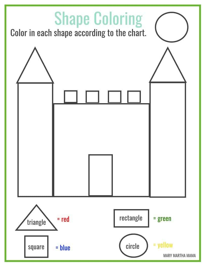 free printable shapes for preschoolers