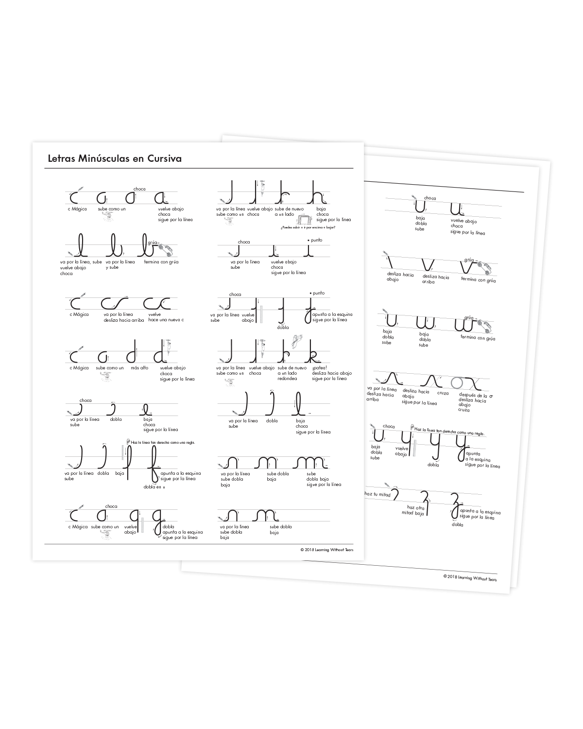 Spanish Cursive Letter Formation Charts For Students
