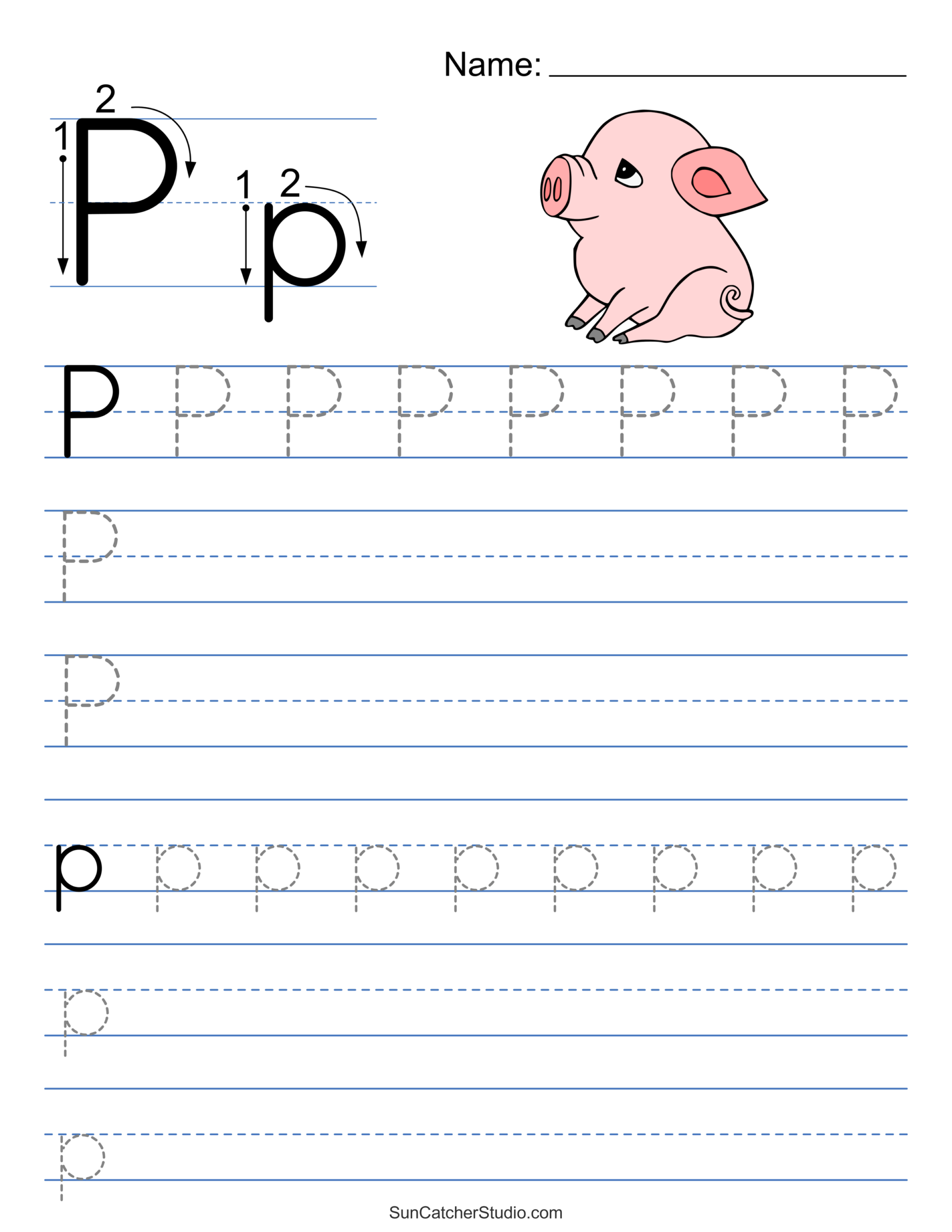Tracing Alphabet Letters Printable Handwriting Worksheets DIY Worksheets Library