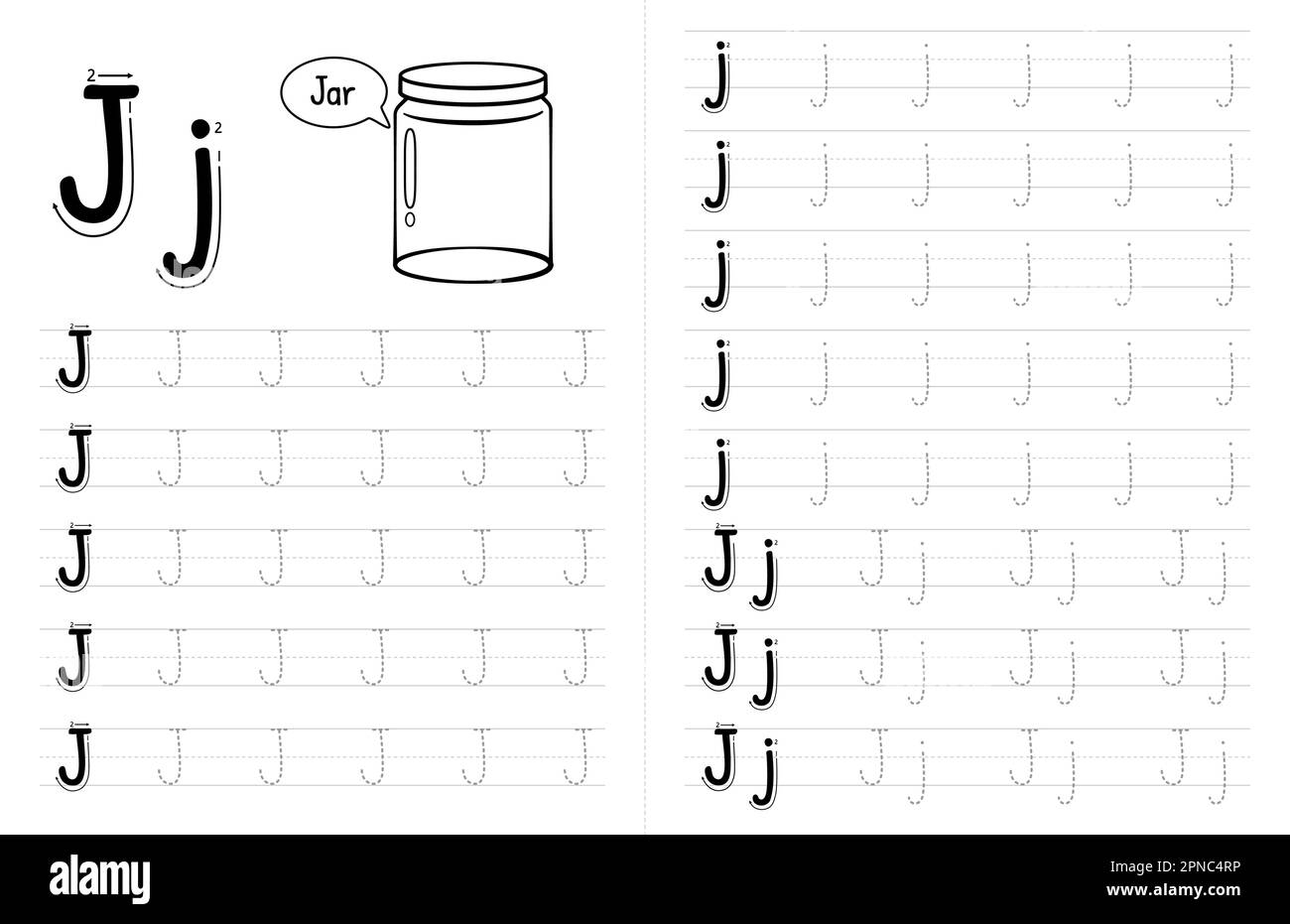 Tracing Letter J Hi res Stock Photography And Images Alamy