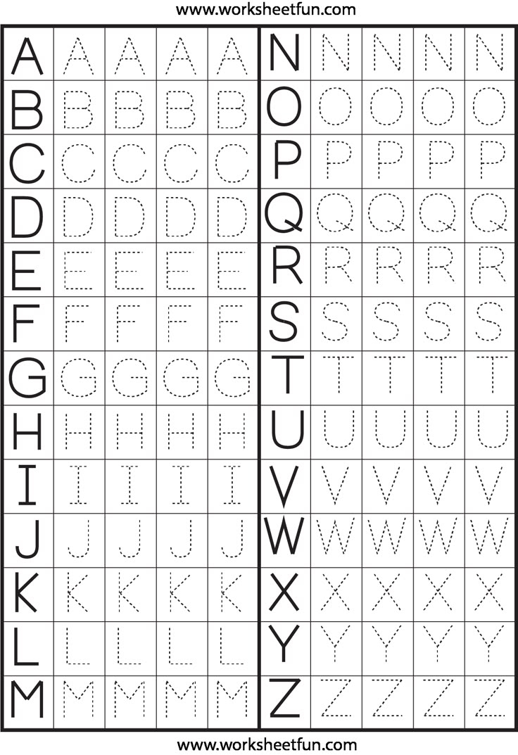 free printable alphabet handwriting worksheets