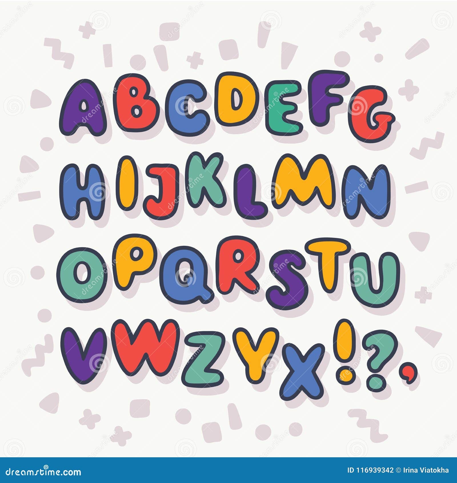 Vector Bubble Alphabet Letters A Z Stock Vector Illustration Of Children Sign 116939342