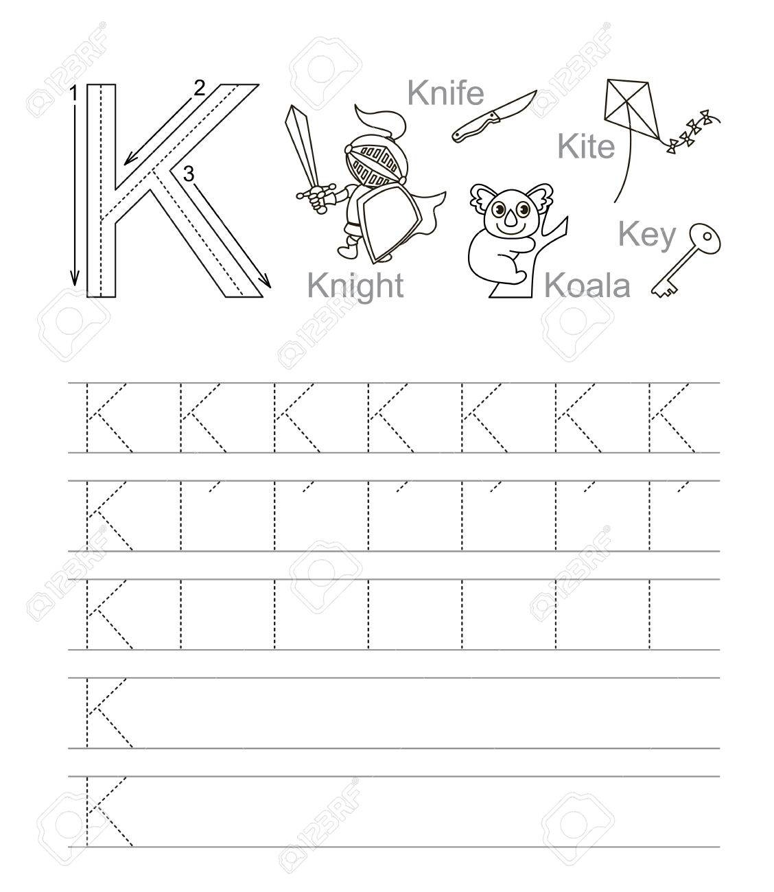 k handwriting worksheet