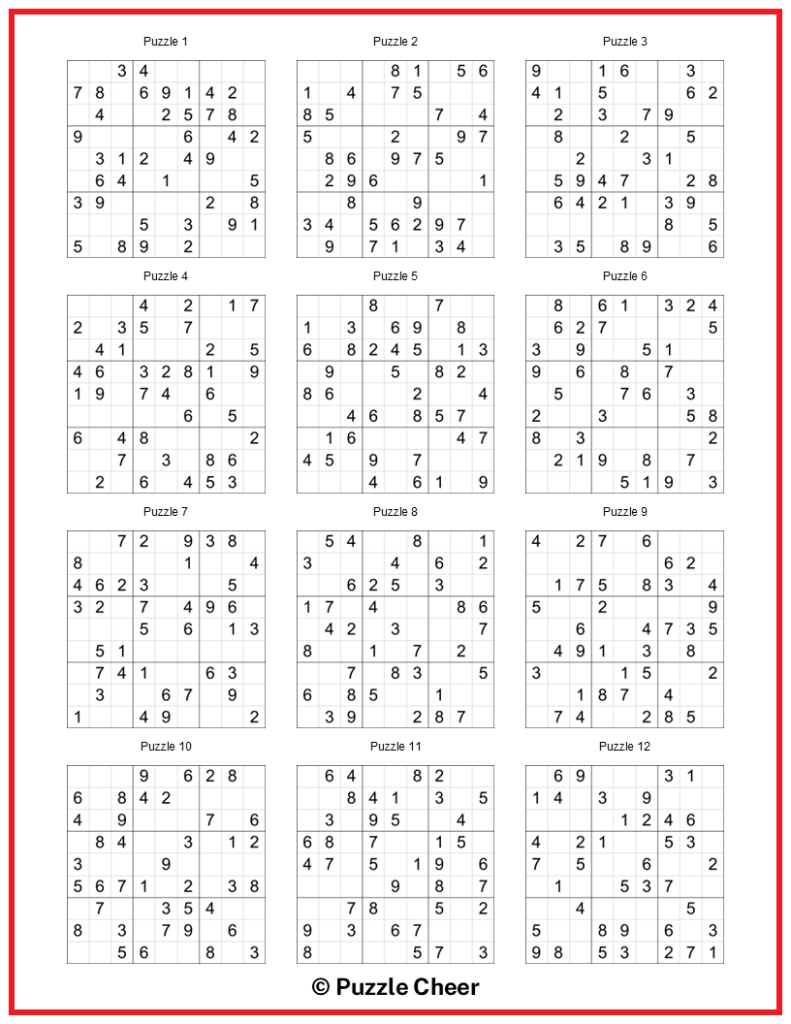 Sudoku Easy Puzzles