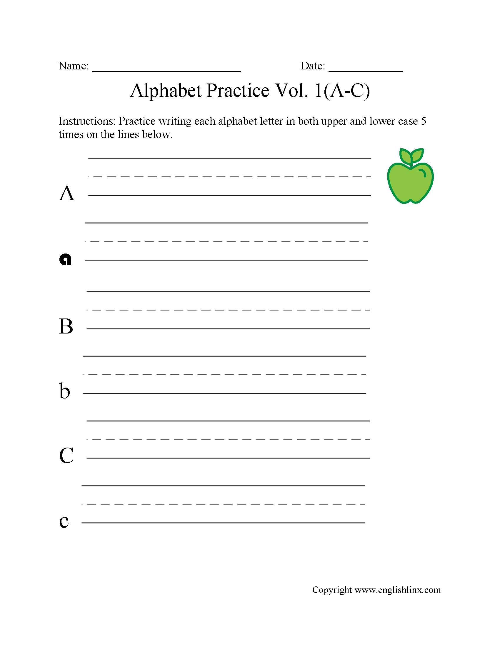 Writing Alphabet Letters Worksheets Free Printable Alphabet Writing Practice