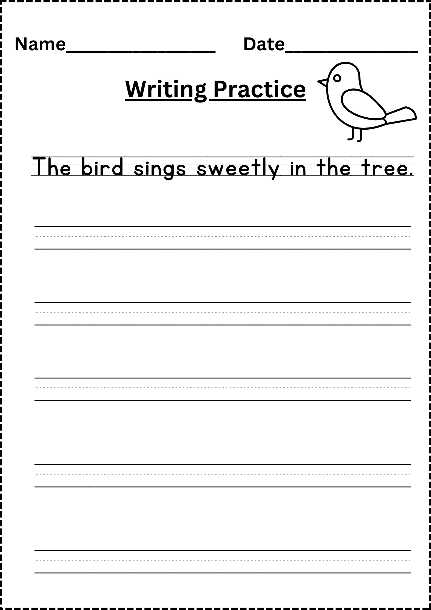 5th grade handwriting worksheets pdf